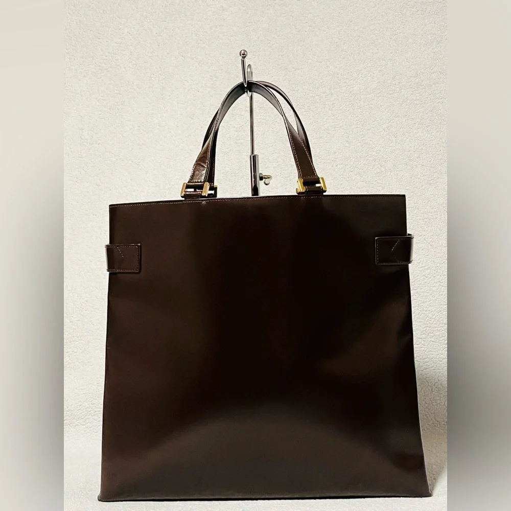 Gucci Tom Ford Leather Chocolate Brown Tote Shoulder Bag - Picture 8 of 15